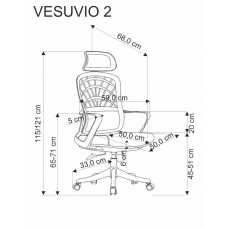 Biroja krēsls VESUVIO 2, pelēks